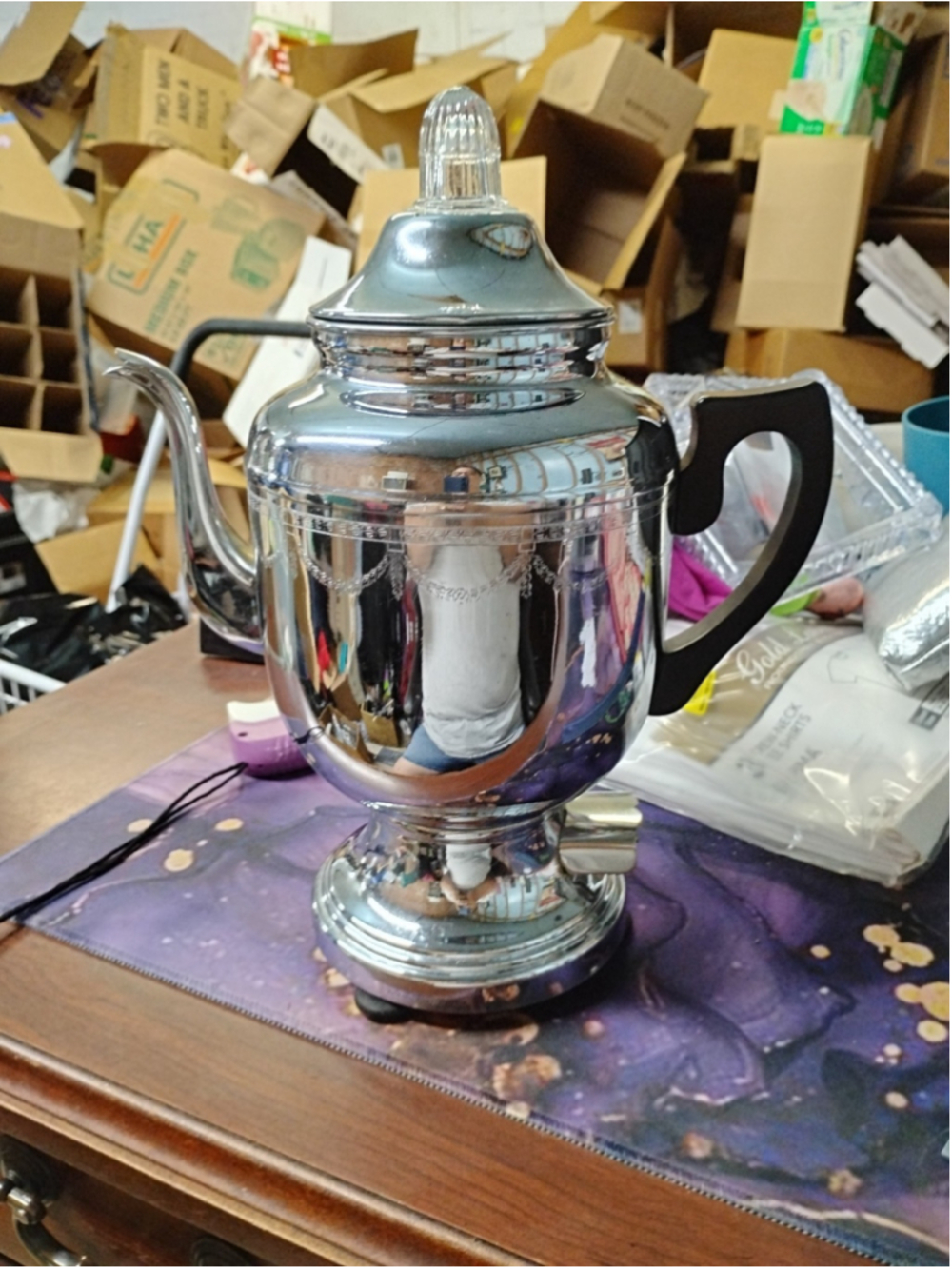 Farberware Electric Percolator Stainless Chrome Coffee Tea Urn Coffee Maker